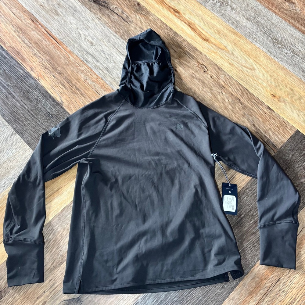 Rabbit Cocoon 2.0 Running Shirt Womens XL Black Hooded Mask Performance Hoodie